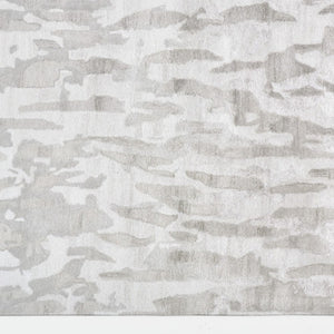 HomeRoots 5' Taupe and Gray Abstract Hand-Tufted Area Rug - Soft, Durable, and Unique Design for Any Space 8' X 10' 512236