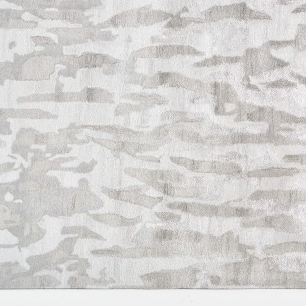HomeRoots 5' Taupe and Gray Abstract Hand-Tufted Area Rug - Soft, Durable, and Unique Design for Any Space 8' X 10' 512236