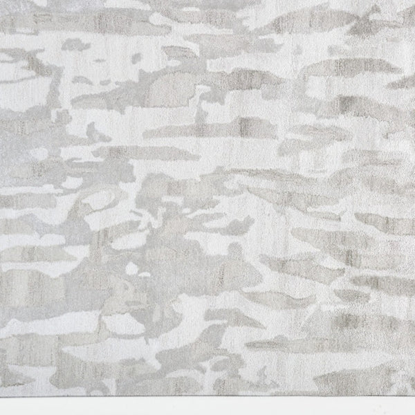 HomeRoots 5' Taupe and Gray Abstract Hand-Tufted Area Rug - Soft, Durable, and Unique Design for Any Space 8' X 10' 512236