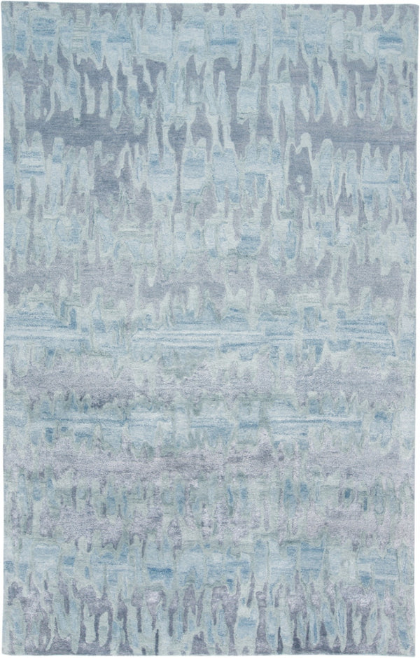 HomeRoots 5' Handmade Tufted Area Rug in Abstract Blue, Green, and Gray – Modern Design for Any Room 5' X 8' 512240