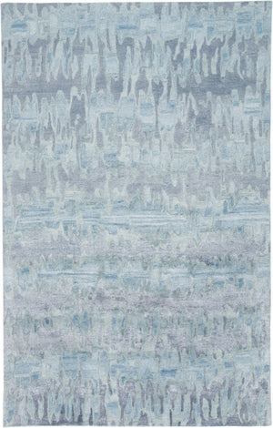 HomeRoots 5' Handmade Tufted Area Rug in Abstract Blue, Green, and Gray – Modern Design for Any Room 5' X 8' 512240