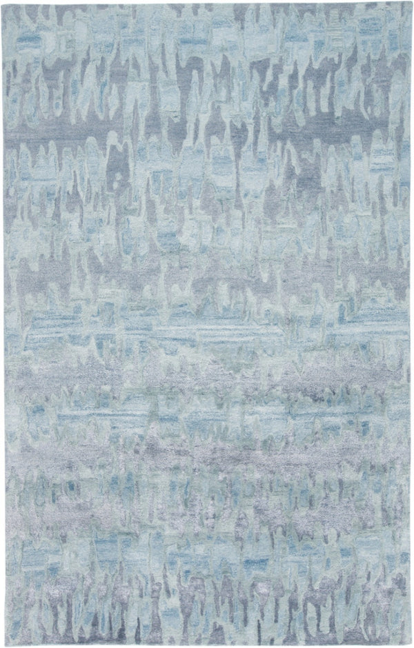 HomeRoots 5' Handmade Tufted Area Rug in Abstract Blue, Green, and Gray – Modern Design for Any Room 5' X 8' 512240