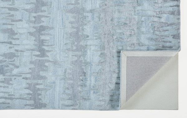 HomeRoots 5' Handmade Tufted Area Rug in Abstract Blue, Green, and Gray – Modern Design for Any Room 5' X 8' 512240