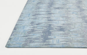HomeRoots 5' Handmade Tufted Area Rug in Abstract Blue, Green, and Gray – Modern Design for Any Room 5' X 8' 512240