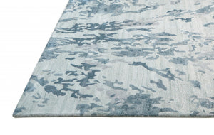 HomeRoots 4' Hand-Tufted Area Rug in Blue and Green Abstract Design – Perfect for Modern Living Spaces! 4' X 6' 512244