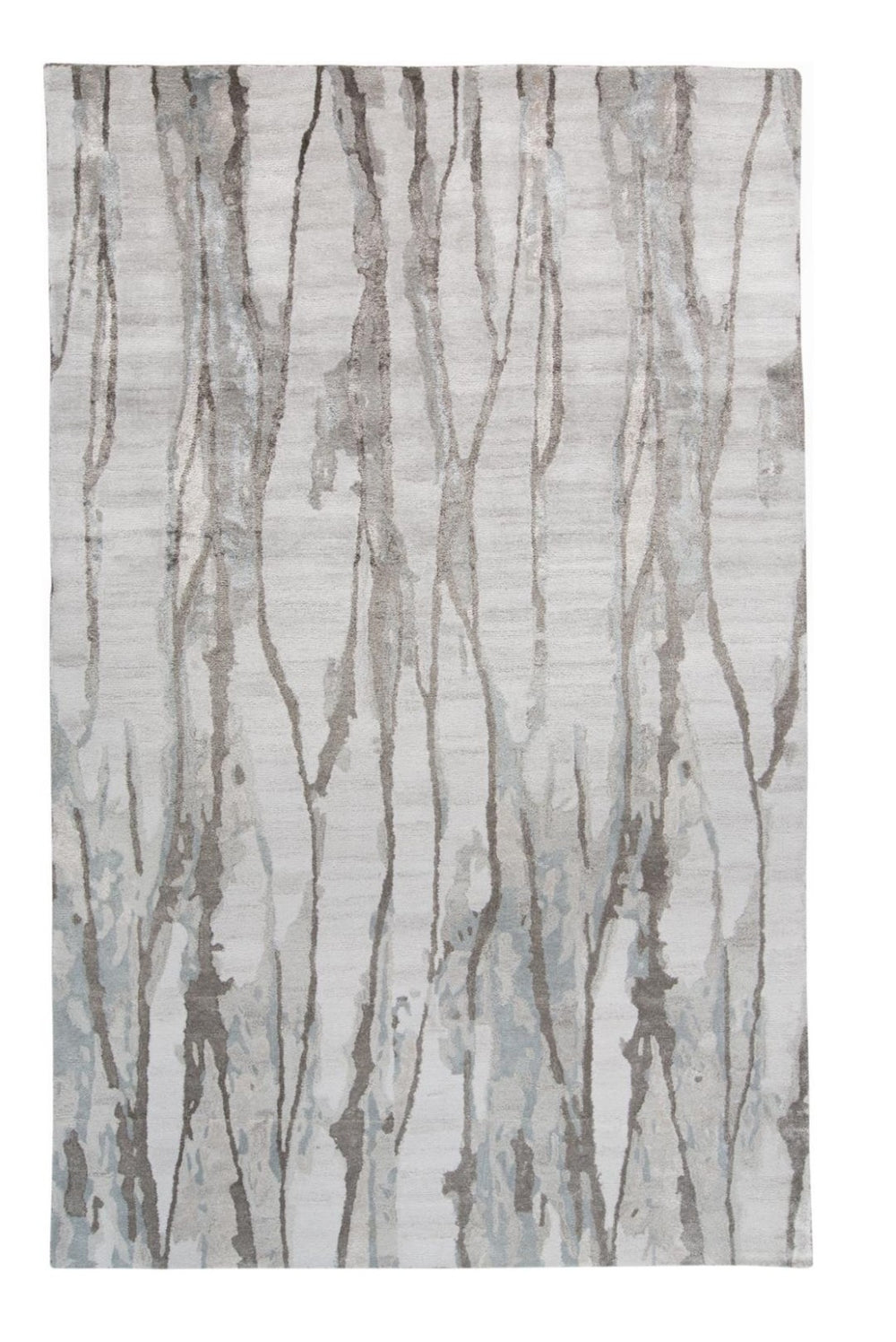 HomeRoots 4' Modern Ivory and Gray Abstract Hand-Tufted Area Rug – Soft, Durable, Perfect for Any Space 4' X 6' 512249