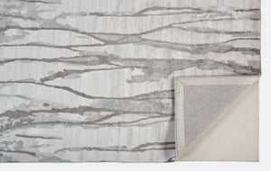 HomeRoots 4' Modern Ivory and Gray Abstract Hand-Tufted Area Rug – Soft, Durable, Perfect for Any Space 4' X 6' 512249