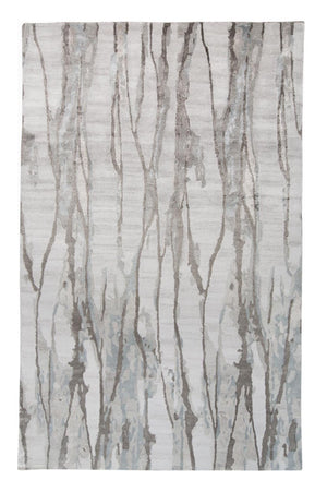 HomeRoots 4' Modern Ivory and Gray Abstract Hand-Tufted Area Rug – Soft, Durable, Perfect for Any Space 5' X 8' 512250