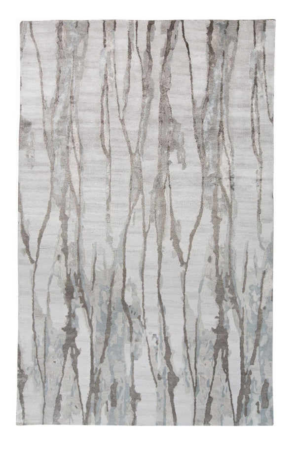HomeRoots 4' Modern Ivory and Gray Abstract Hand-Tufted Area Rug – Soft, Durable, Perfect for Any Space 5' X 8' 512250