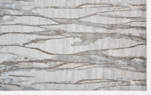 HomeRoots 4' Modern Ivory and Gray Abstract Hand-Tufted Area Rug – Soft, Durable, Perfect for Any Space 5' X 8' 512250