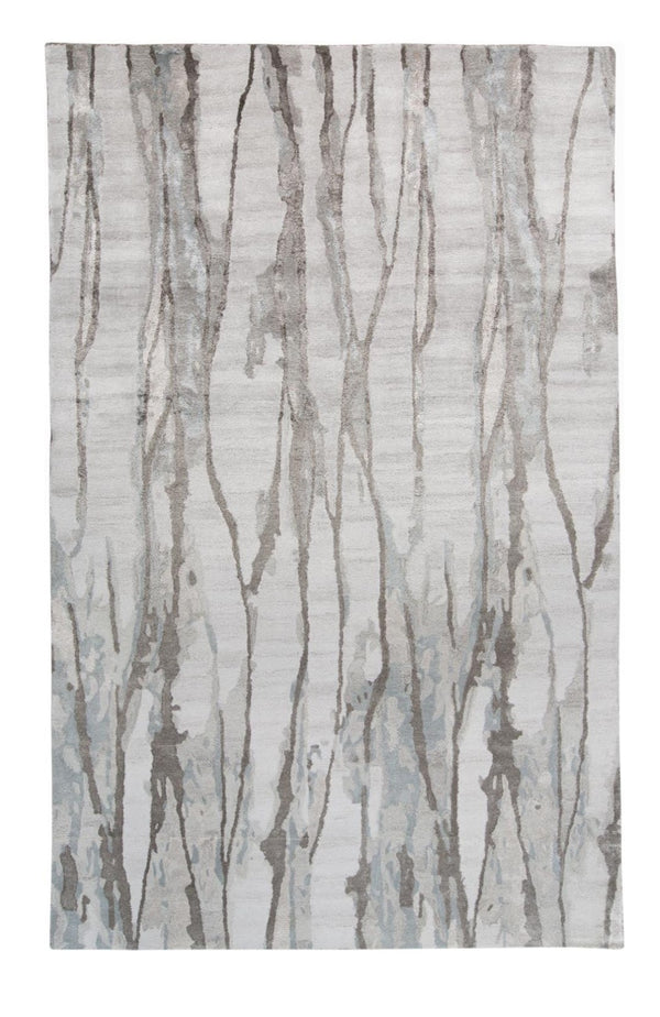 HomeRoots 4' Modern Ivory and Gray Abstract Hand-Tufted Area Rug – Soft, Durable, Perfect for Any Space 5' X 8' 512250