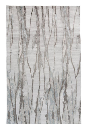 HomeRoots 4' Modern Ivory and Gray Abstract Hand-Tufted Area Rug – Soft, Durable, Perfect for Any Space 8' X 10' 512251