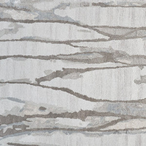 HomeRoots 4' Modern Ivory and Gray Abstract Hand-Tufted Area Rug – Soft, Durable, Perfect for Any Space 10' X 13' 512252