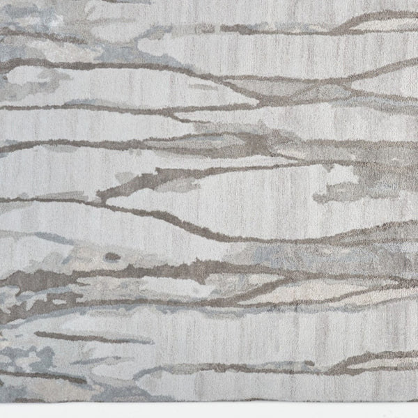 HomeRoots 4' Modern Ivory and Gray Abstract Hand-Tufted Area Rug – Soft, Durable, Perfect for Any Space 10' X 13' 512252