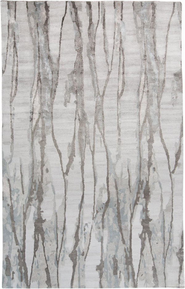 HomeRoots 4' Modern Ivory and Gray Abstract Hand-Tufted Area Rug – Soft, Durable, Perfect for Any Space 2' X 3' 512253