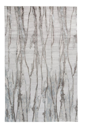 HomeRoots 4' Modern Ivory and Gray Abstract Hand-Tufted Area Rug – Soft, Durable, Perfect for Any Space 2' X 3' 512253