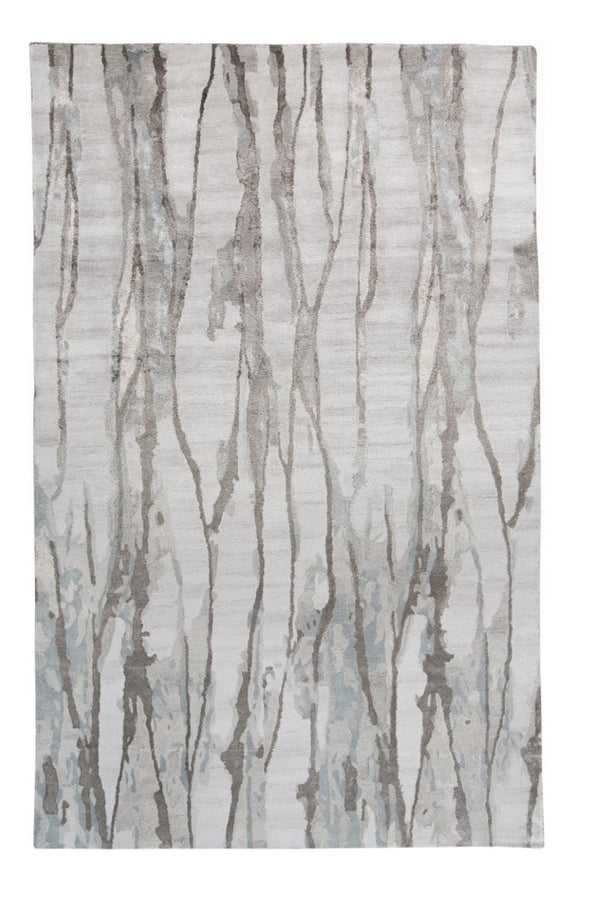 HomeRoots 4' Modern Ivory and Gray Abstract Hand-Tufted Area Rug – Soft, Durable, Perfect for Any Space 2' X 3' 512253