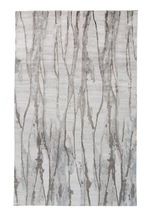 HomeRoots 4' Modern Ivory and Gray Abstract Hand-Tufted Area Rug – Soft, Durable, Perfect for Any Space 2' X 3' 512253