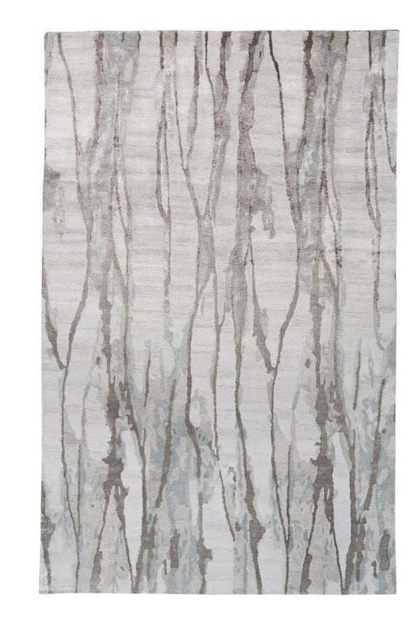 HomeRoots 4' Modern Ivory and Gray Abstract Hand-Tufted Area Rug – Soft, Durable, Perfect for Any Space 2' X 3' 512253