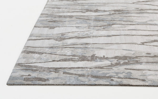HomeRoots 4' Modern Ivory and Gray Abstract Hand-Tufted Area Rug – Soft, Durable, Perfect for Any Space 2' X 3' 512253