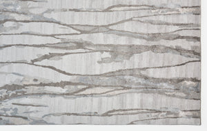 HomeRoots 4' Modern Ivory and Gray Abstract Hand-Tufted Area Rug – Soft, Durable, Perfect for Any Space 2' X 3' 512253