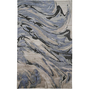 HomeRoots 4' Gray and Ivory Abstract Hand-Tufted Area Rug - Modern Design for Living Rooms and Bedrooms 4' X 6' 512254