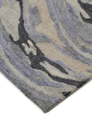 HomeRoots 4' Gray and Ivory Abstract Hand-Tufted Area Rug - Modern Design for Living Rooms and Bedrooms 4' X 6' 512254