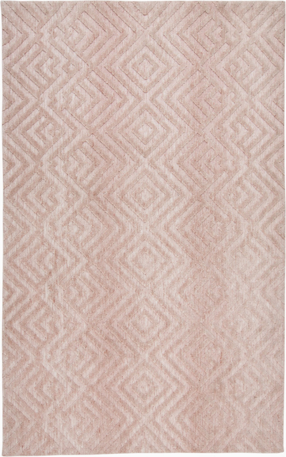 HomeRoots 4' Pink and Ivory Geometric Area Rug – Stylish, Stain-Resistant Design for Modern Home Décor Solutions 4' X 6' 512264