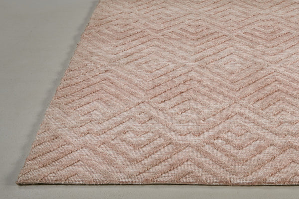 HomeRoots 4' Pink and Ivory Geometric Area Rug – Stylish, Stain-Resistant Design for Modern Home Décor Solutions 5' X 8' 512265