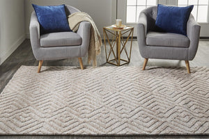 HomeRoots 4' Pink and Ivory Geometric Area Rug – Stylish, Stain-Resistant Design for Modern Home Décor Solutions 8' X 10' 512266