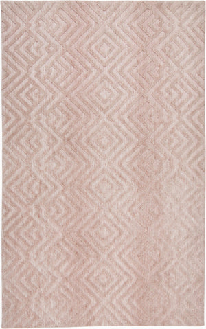 HomeRoots 4' Pink and Ivory Geometric Area Rug – Stylish, Stain-Resistant Design for Modern Home Décor Solutions 10' X 13' 512267
