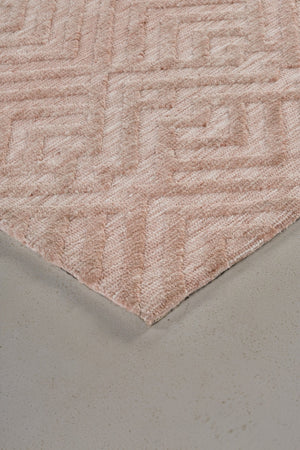 HomeRoots 4' Pink and Ivory Geometric Area Rug – Stylish, Stain-Resistant Design for Modern Home Décor Solutions 10' X 13' 512267