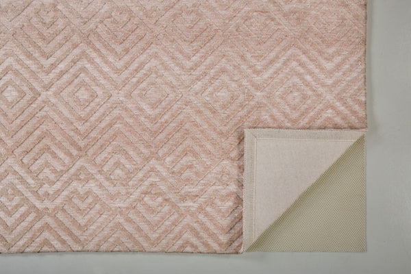 HomeRoots 4' Pink and Ivory Geometric Area Rug – Stylish, Stain-Resistant Design for Modern Home Décor Solutions 10' X 13' 512267