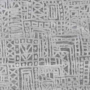 HomeRoots 4' Gray and Silver Geometric Area Rug - Stain-Resistant Modern Design for Stylish Homes and Offices 4' X 6' 512269