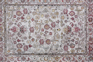 Homeroots 10' X 13' Pink And Ivory Floral Area Rug  Polyester 512345
