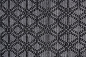 HomeRoots 5' Hand Woven Wool Area Rug in Black and Gray Geometric Design with Fringed Edges for Modern Spaces 8' X 10' 512357