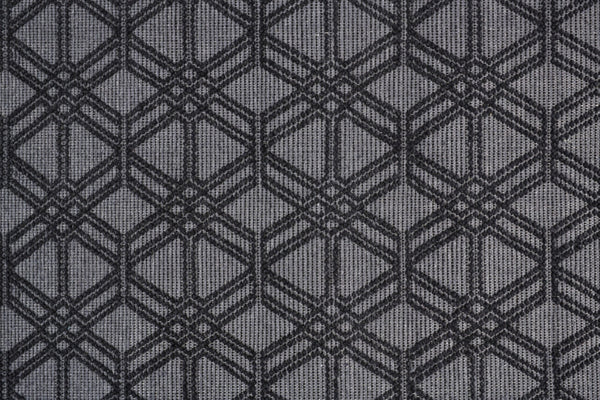 HomeRoots 5' Hand Woven Wool Area Rug in Black and Gray Geometric Design with Fringed Edges for Modern Spaces 8' X 10' 512357