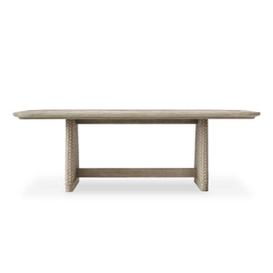 Uttermost Uttermost Solid Mahogany Herringbone Trestle Dining Table Seats Eight Coastal Style 51235