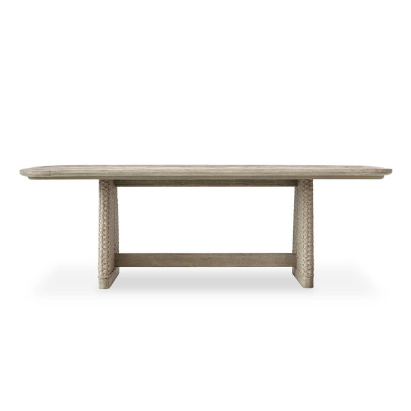 Uttermost Uttermost Solid Mahogany Herringbone Trestle Dining Table Seats Eight Coastal Style 51235