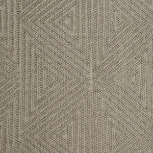 HomeRoots 5' Gray Wool Geometric Hand-Woven Area Rug with Elegant Fringed Edges for Timeless Home Style 5' X 8' 512376