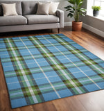 Homeroots 5' X 8' Blue And Green Abstract Hand Woven Area Rug Blue,Green,Black 100% Pet 512380