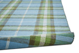 Homeroots 5' X 8' Blue And Green Abstract Hand Woven Area Rug Blue,Green,Black 100% Pet 512380