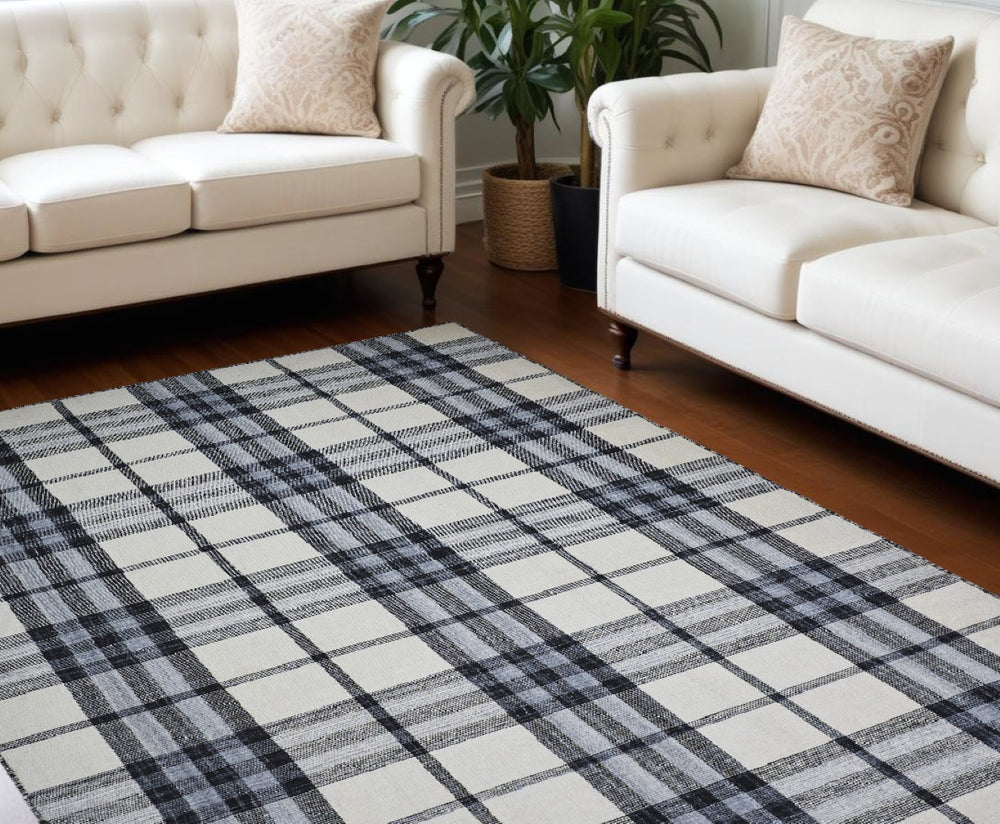 HomeRoots 5' Handwoven Blue and Green Abstract Area Rug – Durable, Stain-Resistant, Perfect for High-Traffic Spaces 8' X 10' 512392