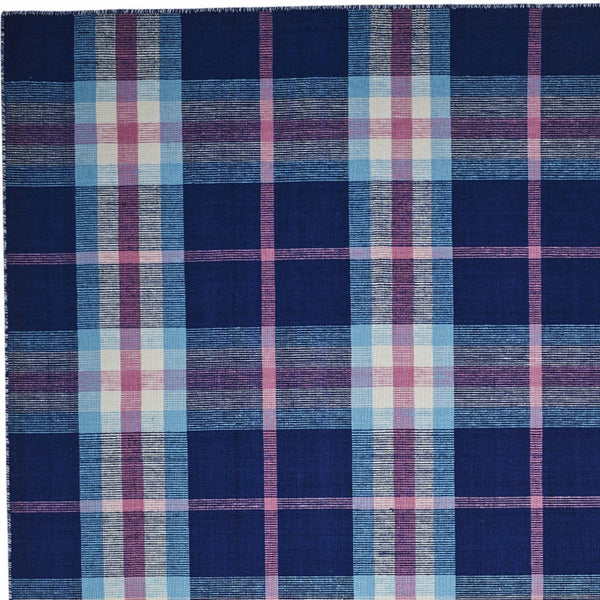 Homeroots 8' X 10' Blue And Pink Abstract Hand Woven Area Rug Blue,Pink,White 100% Pet 512395