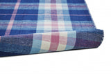 Homeroots 8' X 10' Blue And Pink Abstract Hand Woven Area Rug Blue,Pink,White 100% Pet 512395