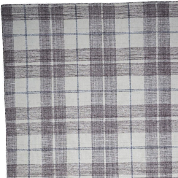 HomeRoots 5' Hand-Woven Gray Taupe and Ivory Abstract Area Rug - Stylish, Durable, Stain-Resistant Design 5' X 8' 512397