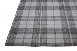 HomeRoots 5' Hand-Woven Gray Taupe and Ivory Abstract Area Rug - Stylish, Durable, Stain-Resistant Design 5' X 8' 512397