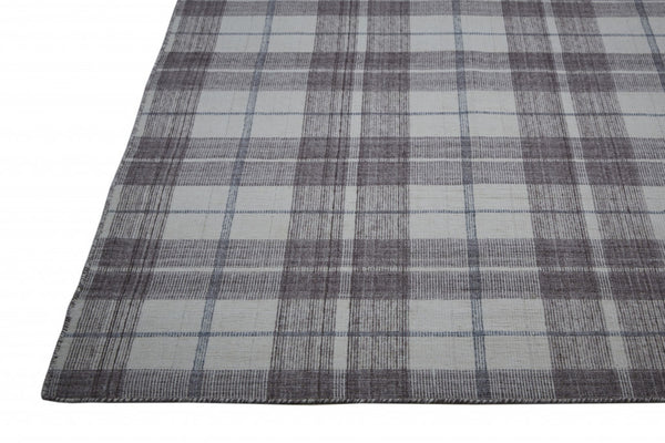 HomeRoots 5' Hand-Woven Gray Taupe and Ivory Abstract Area Rug - Stylish, Durable, Stain-Resistant Design 5' X 8' 512397