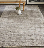 Homeroots 5' X 8' Gray And Black Hand Woven Area Rug Gray,Black Viscose 512403