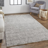 Homeroots 2' X 3' Gray And Black Hand Woven Area Rug Gray,Black Viscose 512406